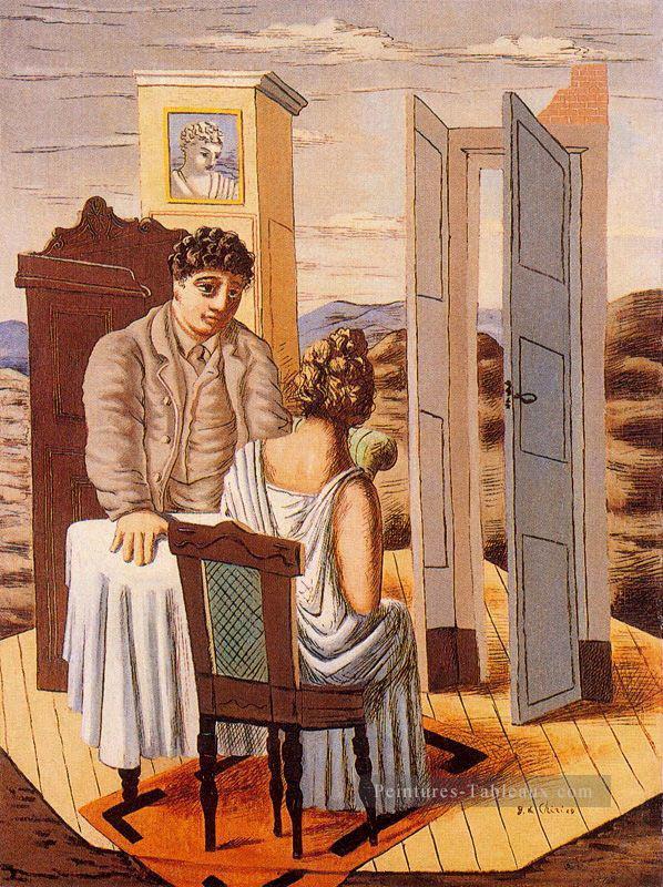 conversation 1927 Giorgio de Chirico surréalisme Peintures à l'huile